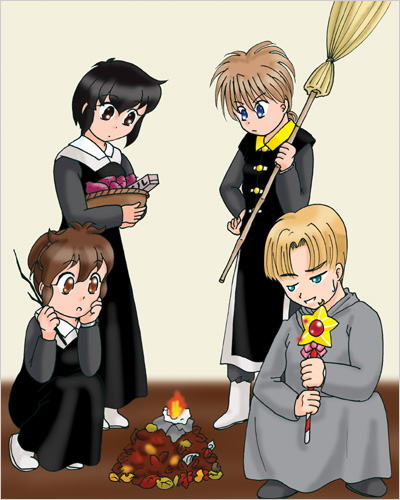 落ち葉焚き～♪